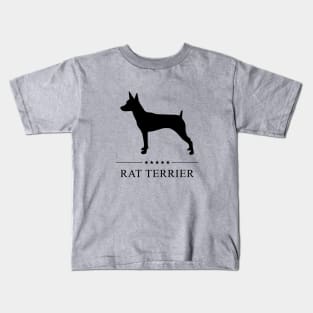 Rat Terrier Black Silhouette Kids T-Shirt